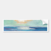 Beach Sunset - CricketDiane Ocean Art Bumper Sticker