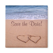 Beach theme save the date! magnets