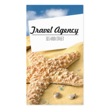Beach Theme Travel Agency Business Card