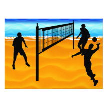 Beach Volleyball Personalized Invites