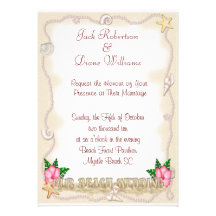 Beach Wedding Personalised Invite