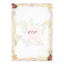 Beach  Wedding RSVP Personalised Announcement