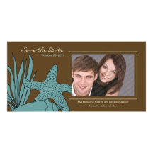 Beach Wedding Save the Date Photo Card