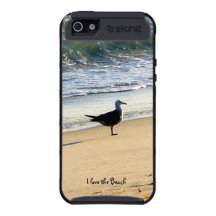 Beach with Seagull iphone5 tough case Covers For iPhone 5