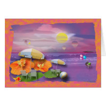 beachparty greeting cards