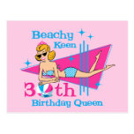Beachy Keen 30th Birthday Postcards