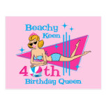 Beachy Keen 40th Birthday Postcards