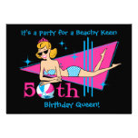 Beachy Keen 50th Birthday Custom Invitations