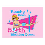 Beachy Keen 50th Birthday Post Card