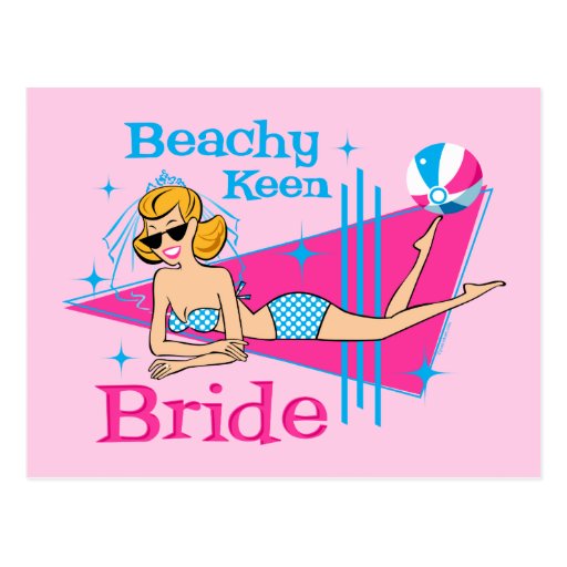 Beachy Keen Bride Postcard