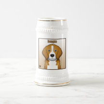 Beagle Cartoon Heart Box Coffee Mugs