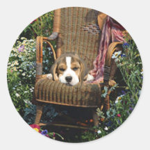 Beagle Sticker Garden Chair