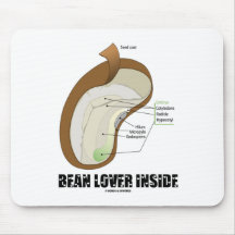 Bean Lover Inside (Bean Dicotyledon) Mousepads