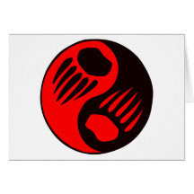 Bear Claw Yin Yang Greeting Card