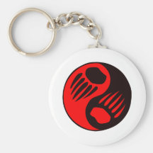 Bear Claw Yin Yang Key Chain