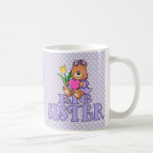 Bear with Heart Big Sister Mugs