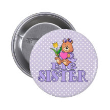 Bear with Heart Big Sister Pins