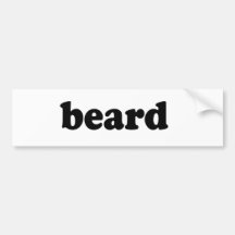 BEARD BUMPER STICKERS