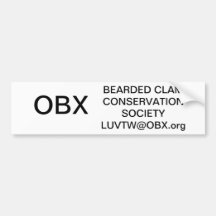 bearded clam conservation bumper stickers