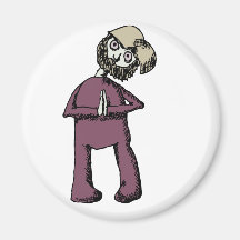 Bearded yoga guy refrigerator magnets