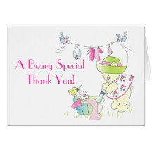 Beary Busy Special Thank You Greeting Card