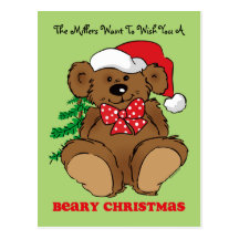 Beary Christmas Postcard