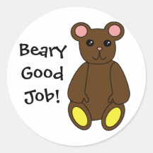Beary Good Job Sticker