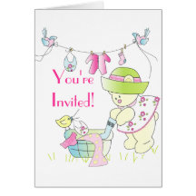 Beary Special Baby Shower Invitation Greeting Card