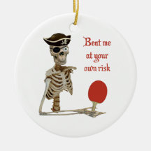 Beat Me Pirate Ping Pong Ornament
