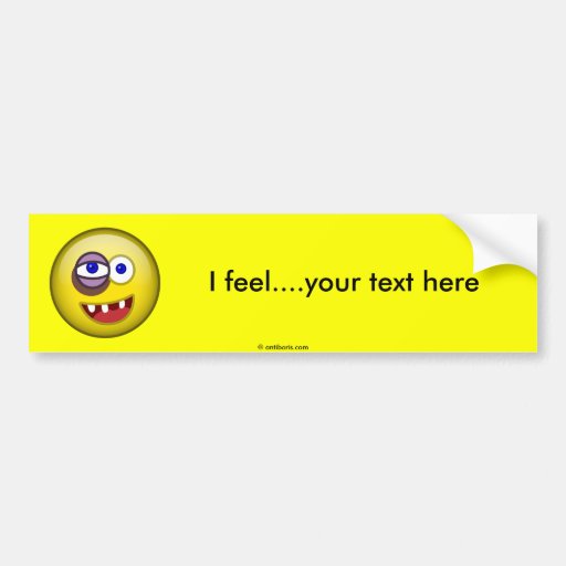 Beaten up bumper stickers