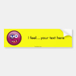 Beaten up purple bumper sticker