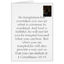 Beating Temptation Greeting Card