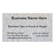Beautful footprints all over beach sand, blue pink business cards