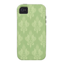 Beautiful and Green Damask iPhone 4/4S Cases