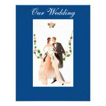 Beautiful, Blue and Floral Wedding Invitation