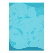 Beautiful blue floral wedding gift personalized announcements