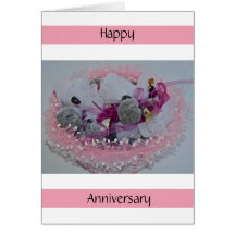 Beautiful Bowl of Lavender Happy Anniversary Card