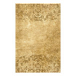 Beautiful Brown Vintage paper parchment and vines Stationery