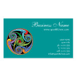 Beautiful Celtic Mandala with Colourful Swirls Business Card Templates