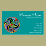 Beautiful Celtic Mandala with Colourful Swirls business cards