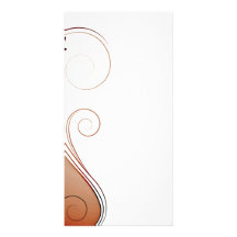 Beautiful Chocolate Brown swirls holiday gift Custom Photo Card