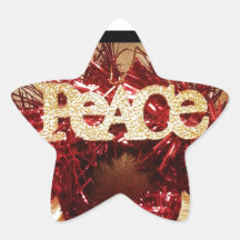 Beautiful Christmas Peace Design Star Stickers