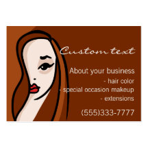 Beautiful girl professional hair, makeup promotion business card