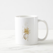 Beautiful gold and white Christmas baubles Mug