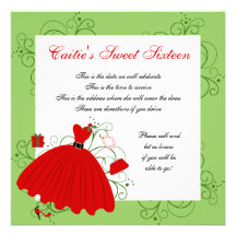 Beautiful Holiday Dress Dress Custom Invitations