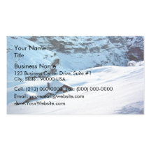 Beautiful house in winter business card template