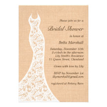 Beautiful Lace Bridal Shower Invitation