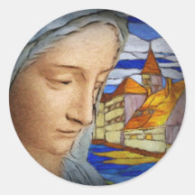 Beautiful Lady, Named Marie Round Stickers