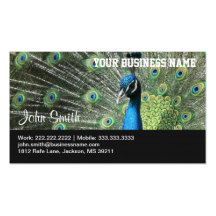 Beautiful Peacock business card