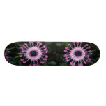 Beautiful pink daisy flower custom skateboard